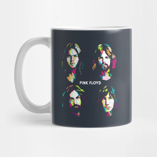 Pink Floyd In Wpap Pop Art by Hanafi